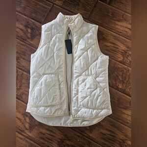 Quilted White Vest Sz S